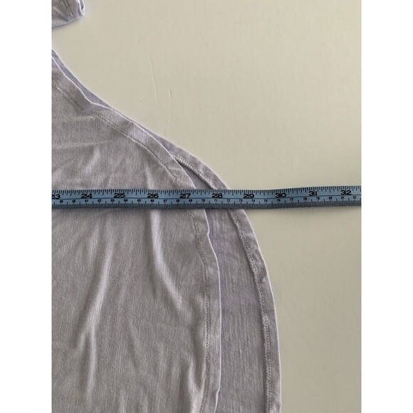 Anthropologie Deletta Womens Top Size XS Lavender Long Sleeve Lace-Line Tee - Picture 8 of 9